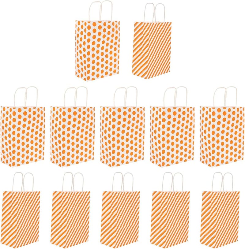 Kraft Paper Bags With Handles 12Pcs Recyclable Present Party Favor Shopping Packaging - Image 1